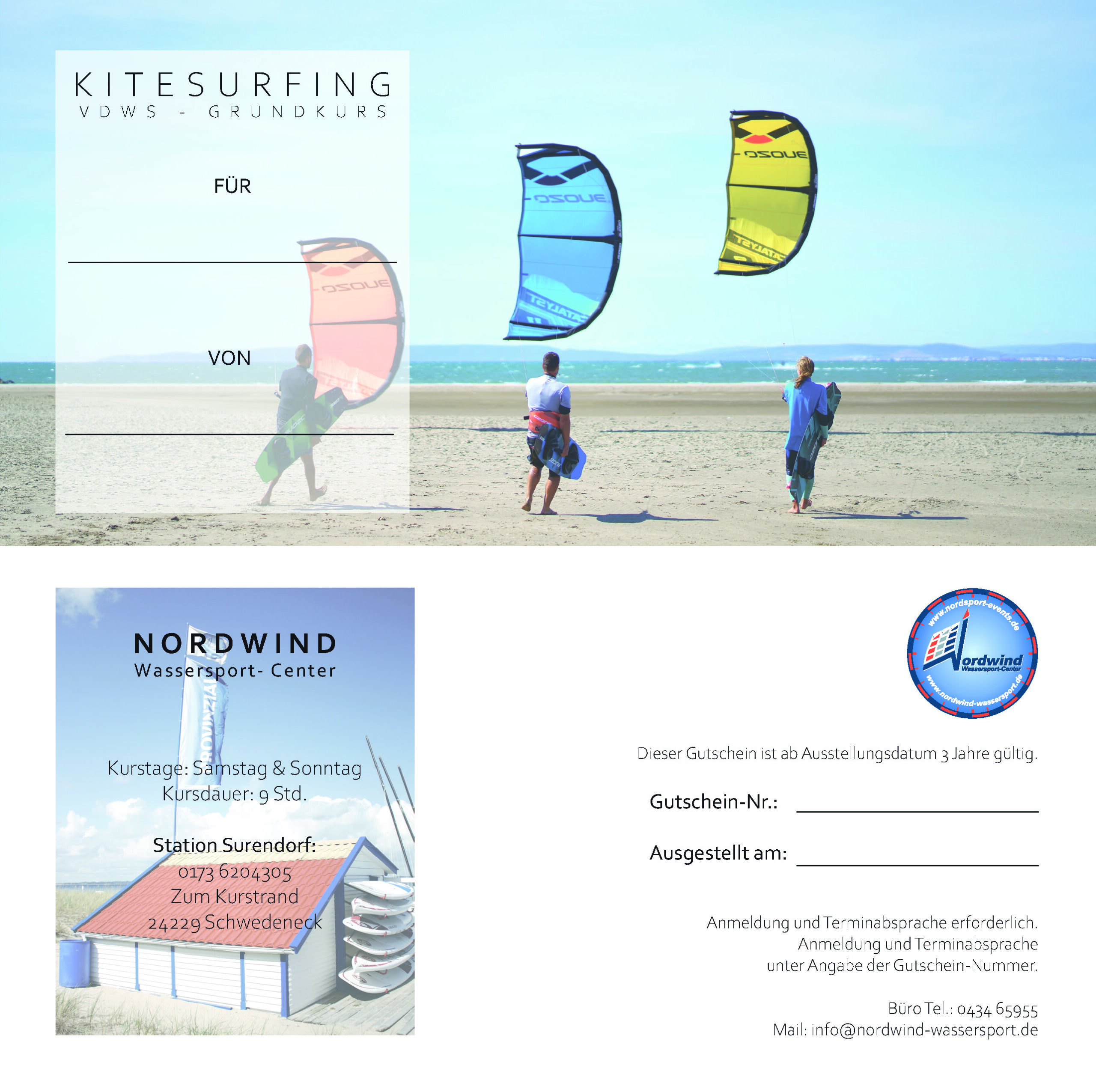 Kite sold Schnupperkurs Amrum Gutschein